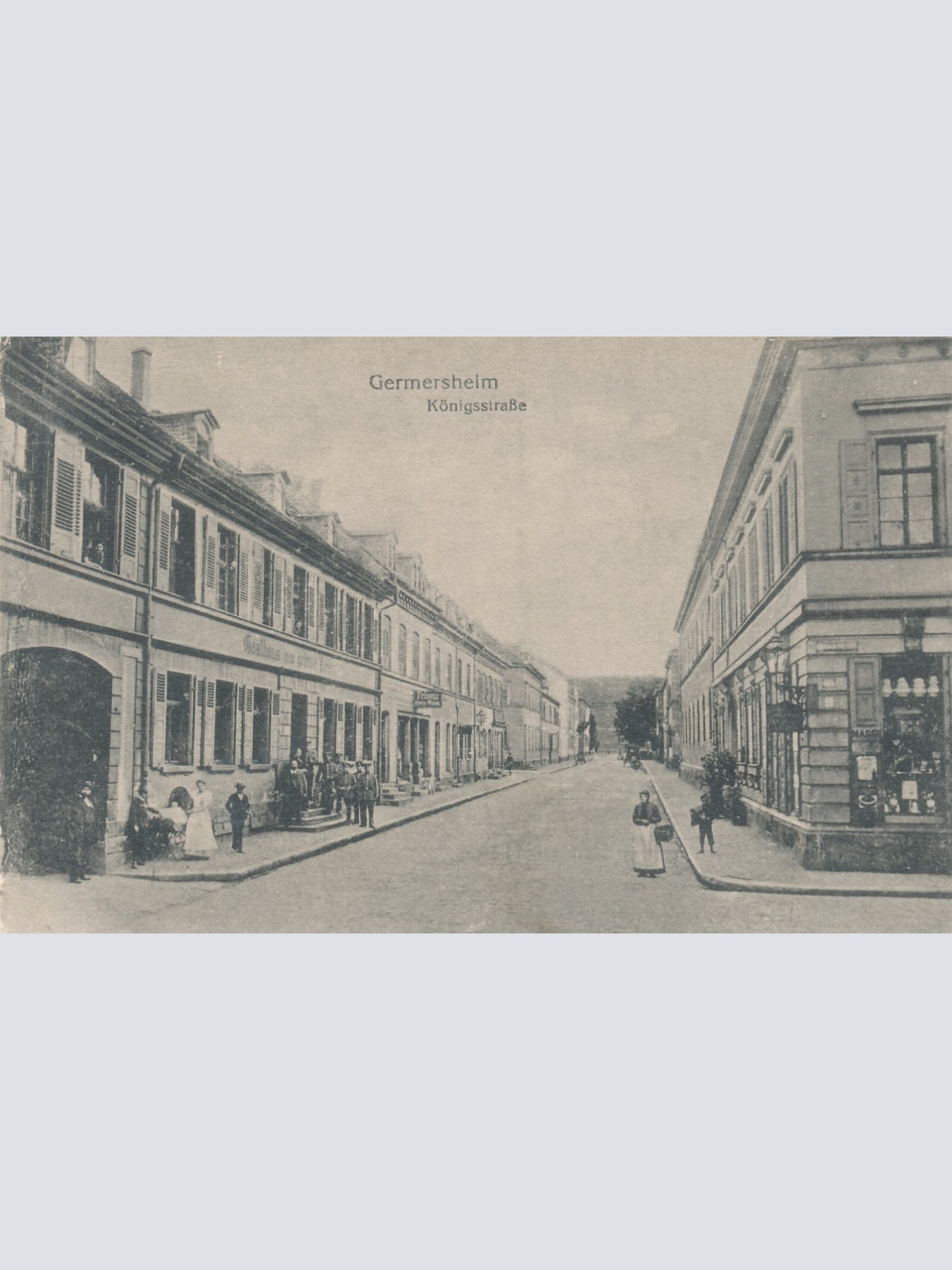 AK aus Germersheim Königstraße Rheinland - Pfalz Ansichtskarte (9069)