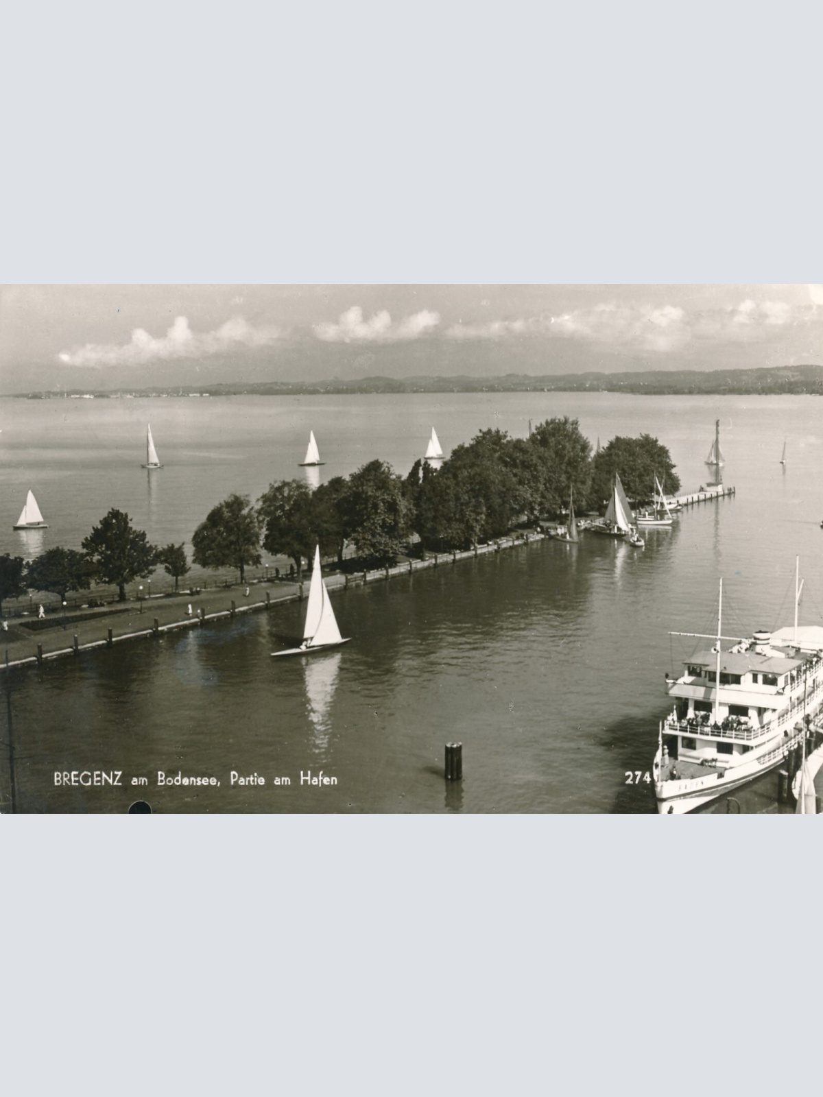 AK aus Bregenz mit Dampfer Vorarlberg Ansichtskarte (9071)