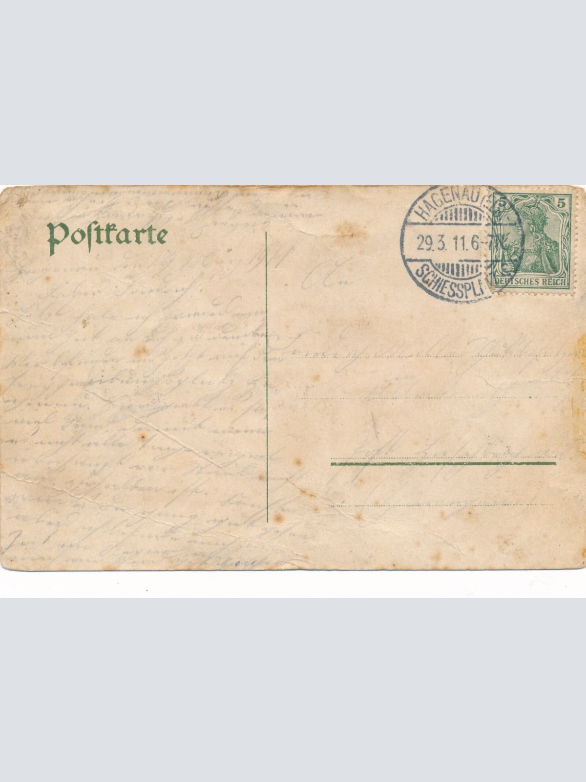 Litho - Karte gruss vom Truppen Übungsplatz bei Hagenau (9126)