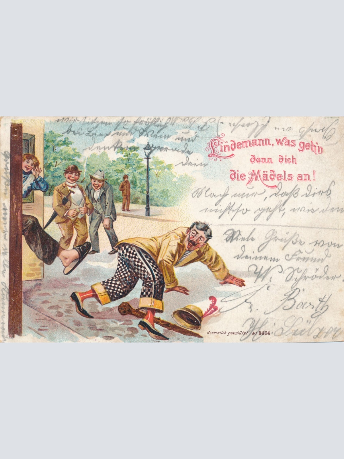 Litho - Karte Lindemann was gehn dich die Mädels an ! (9129)