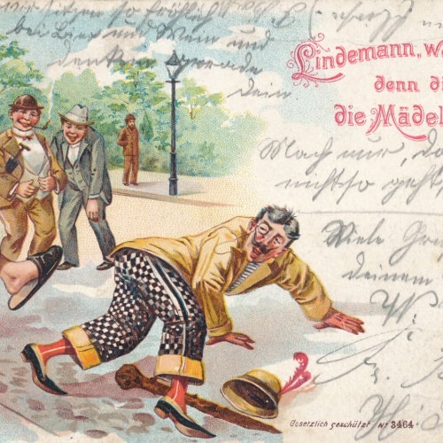 Litho - Karte Lindemann was gehn dich die Mädels an ! (9129)