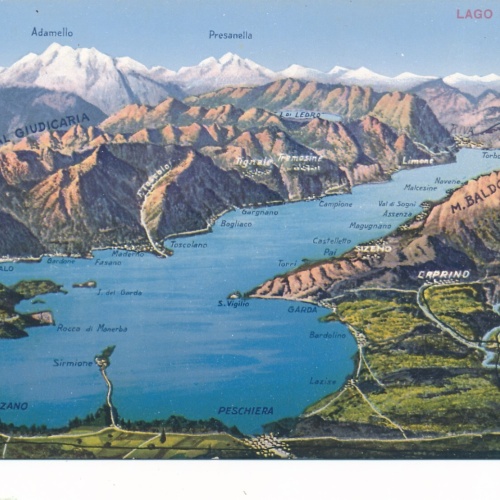 AK aus Lago di Garda aus der Vogelschau Italien Ansichtskarte (9397)