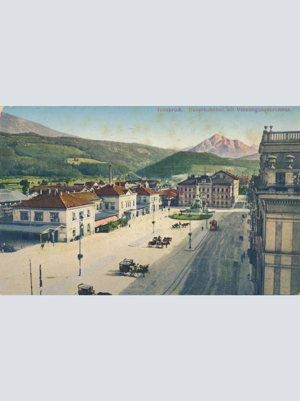 AK aus Innsbruck mit Hauptbahnhof Tirol Ansichtskarte (9380)