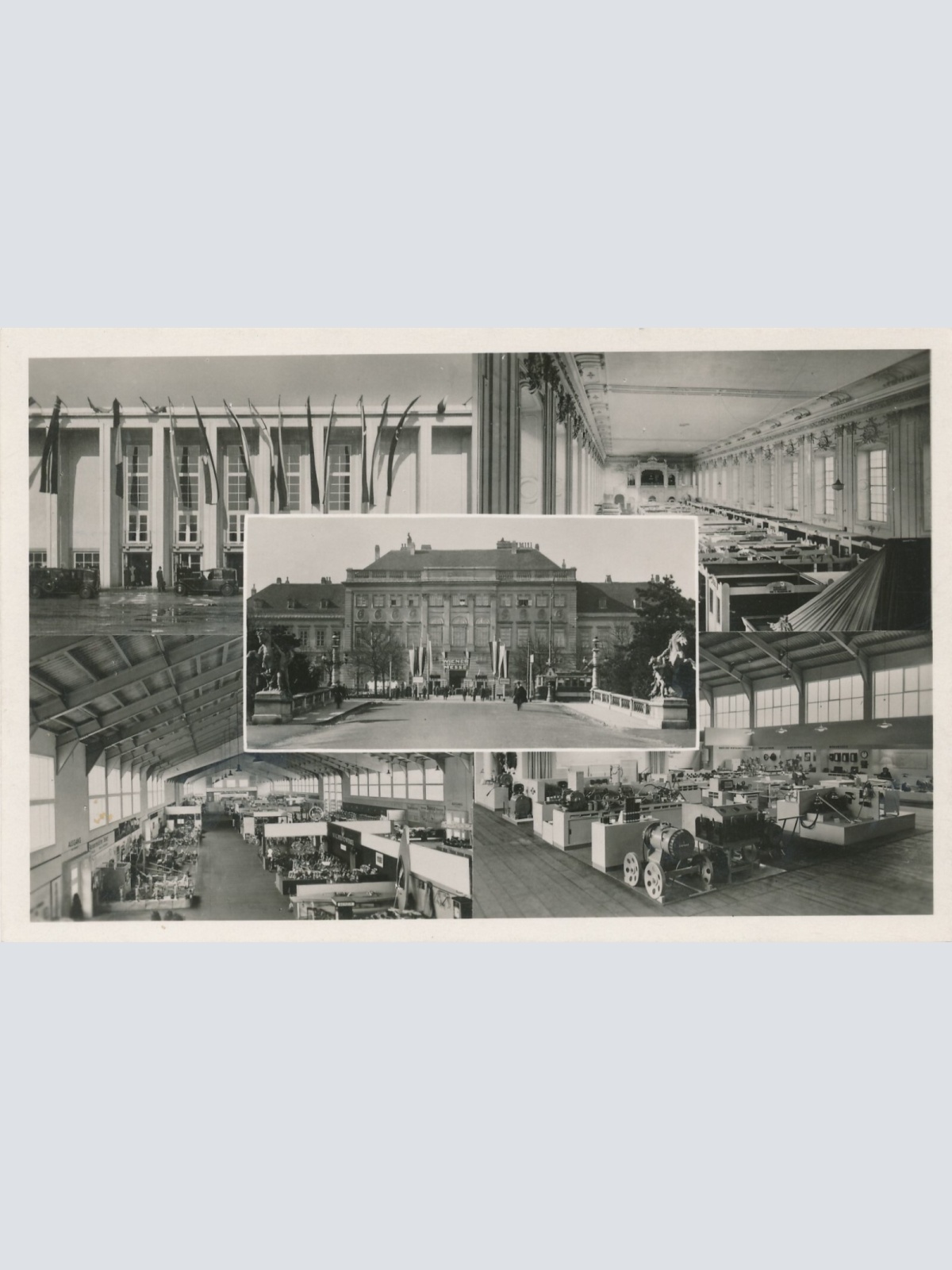 AK aus Wien Messe Rotundengelände mit Oldtimer Ansichtskarte (9433)