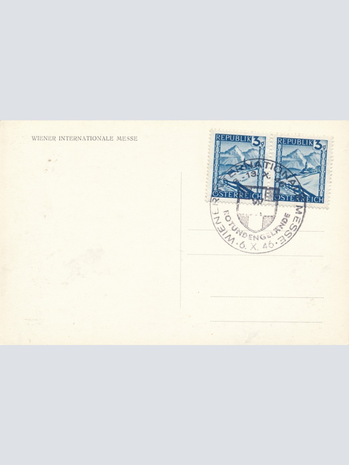 AK aus Wien Internationale Mese Ansichtskarte (9431)