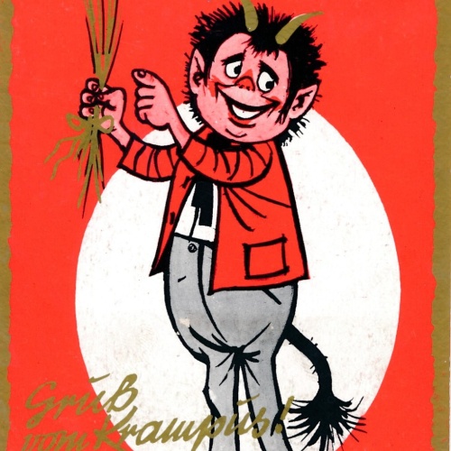 AK, Gruß vom Krampus, Die Schlimmen Mädchen (S2356)