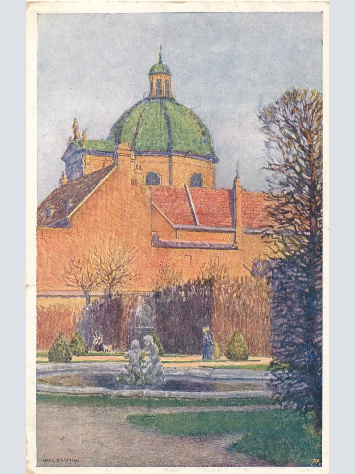 AK, Wien, Belvederegarten mit Salesianerkirche (S2368)