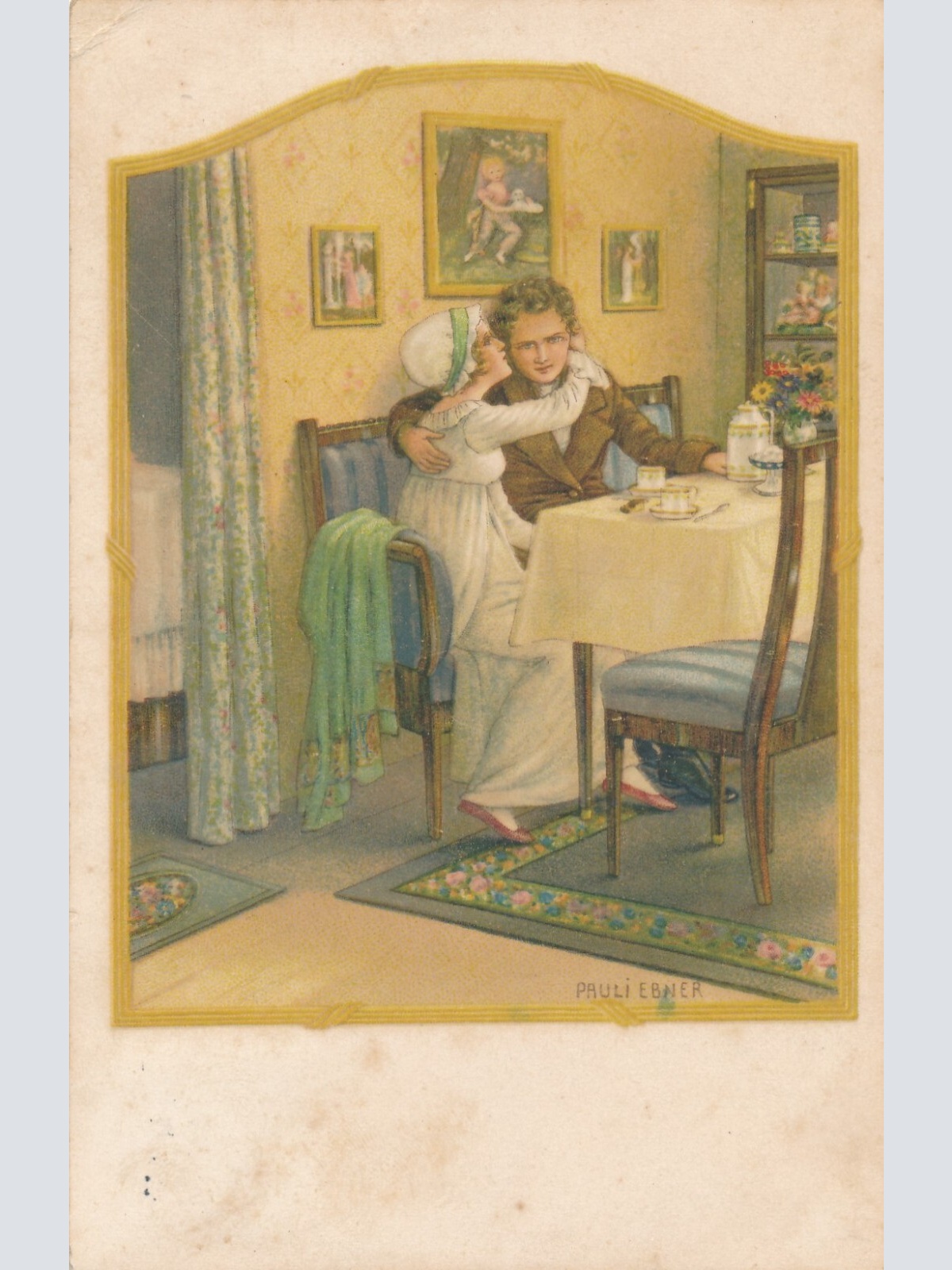 Künster - Karte von Pauli Ebner Mann und Frau (8072)