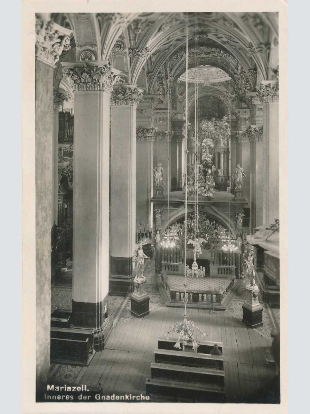 AK aus Mariazell Kircheninneres Steiermark Ansichtskarte (9503)