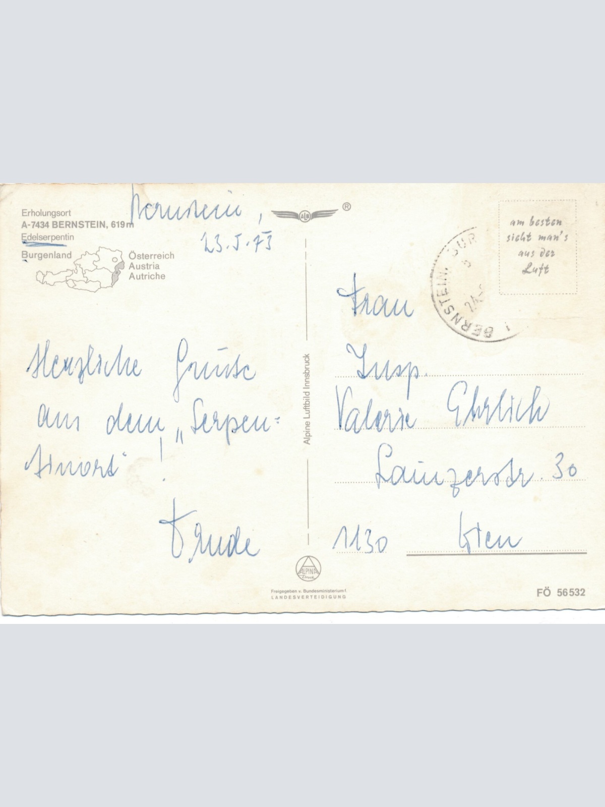 AK aus Bernstein Burgenland Ansichtskarte (9493)