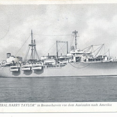 AK vom Dampfer Ms. General Harry Taylor Ansichtskarte (9255)