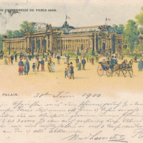 Litho - Karte aus Paris Le Grand Palais Frankreich Ansichtskarte (9334)