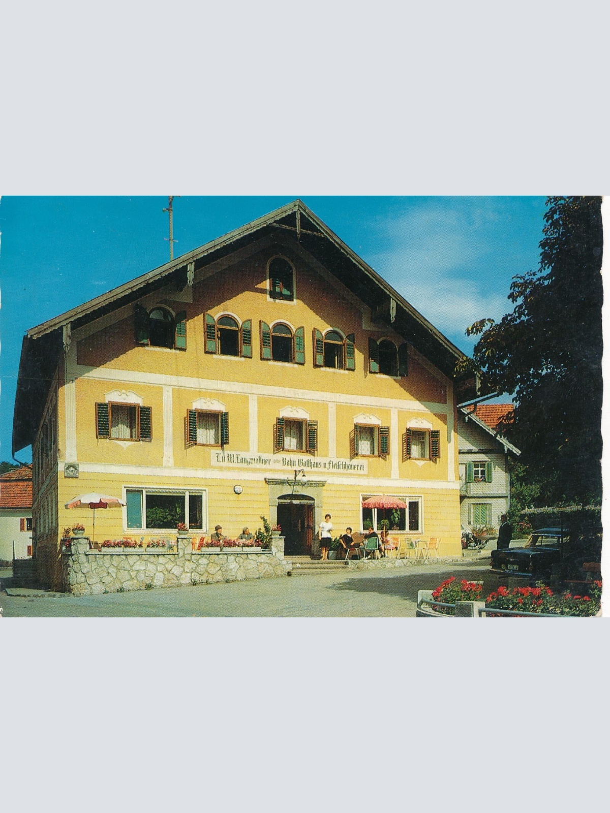 AK aus Zell am Moos Gasthof Fleischhauerrei Oberösterreich Ansichtskarte (9811)