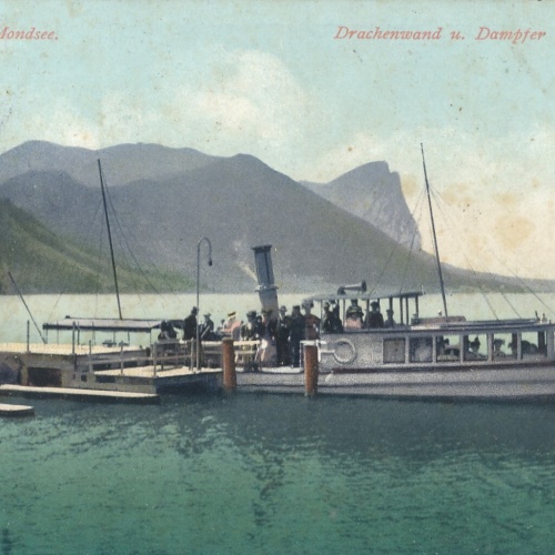 AK am Mondsee mit Dampfer Helene Oberösterreich Ansichtskarte (9845)