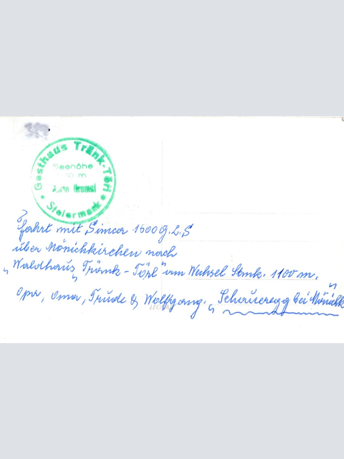 AK, Waldhaus Tränk-Törl am Wechsel, Steiermark (S2330)