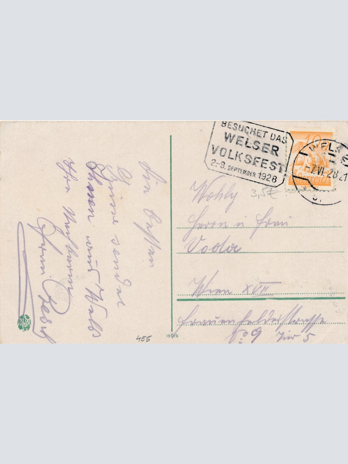 AK aus Wels Straßenansicht Oberösterreich Ansichtskarte (9275)