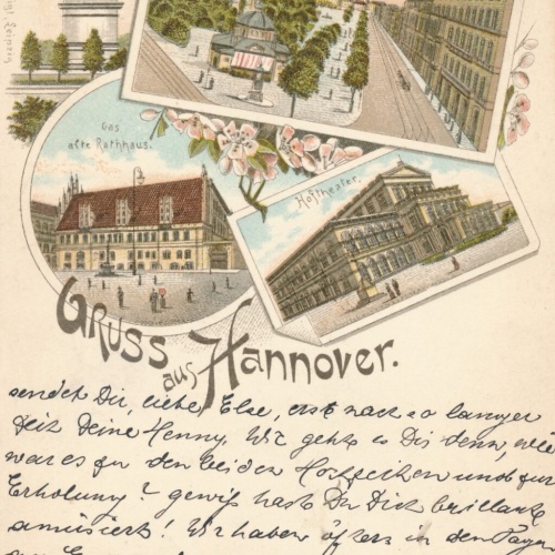 Litho - Karte gruss aus Hannover Niedersachsen Ansichtskarte (9261)