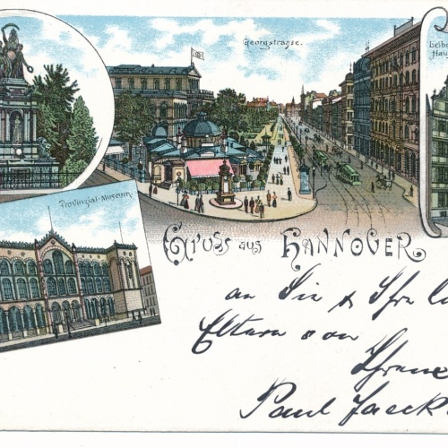 Litho - Karte gruss aus Hannover Niedersachsen Ansichtskarte (9264)