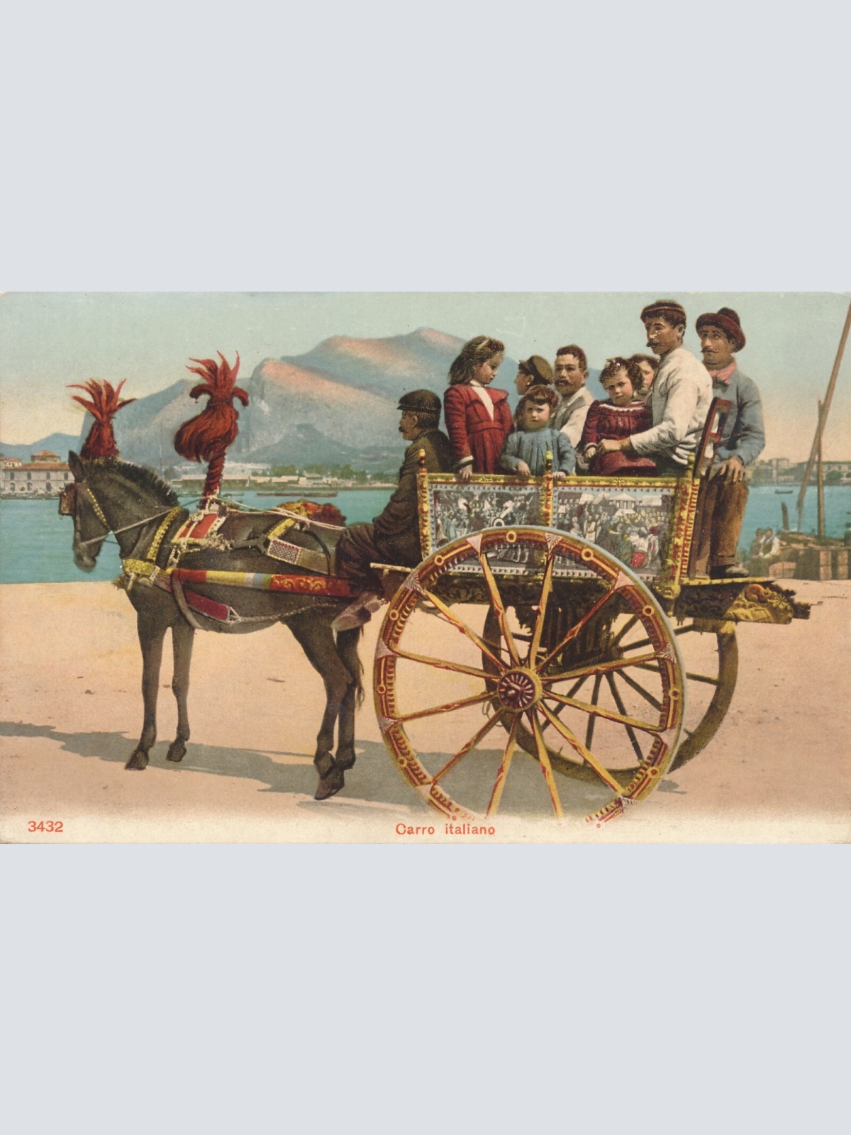 AK aus Carro Italien mit Kutsche und Pferd Ansichtskarte (8137)