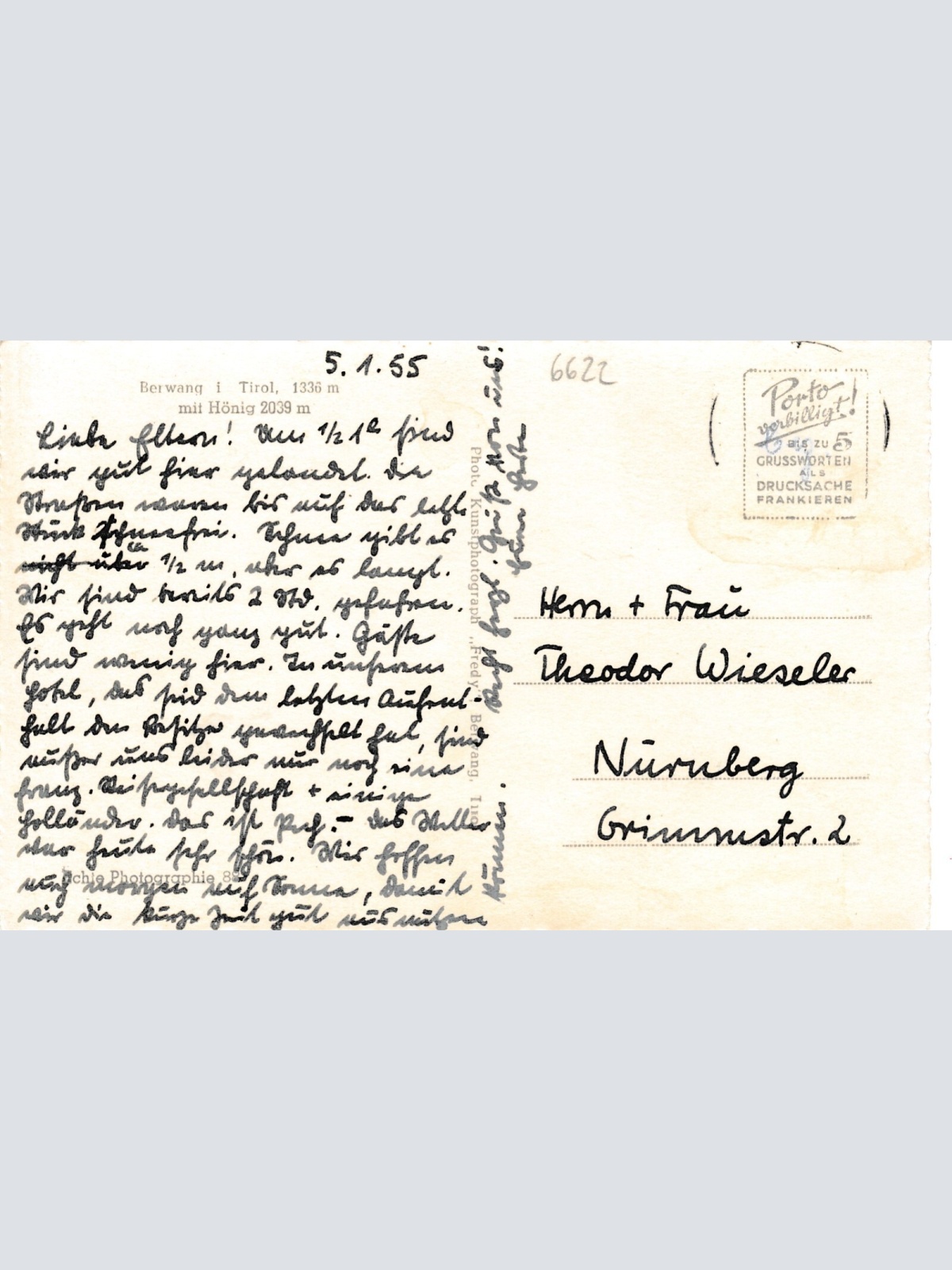 AK aus Berwang Tirol Ansichtskarte (9727)