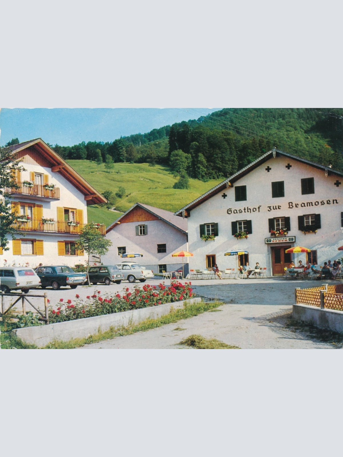 AK aus Weyregg mit Pension Ecker Oberösterreich Ansichtskarte (9804)