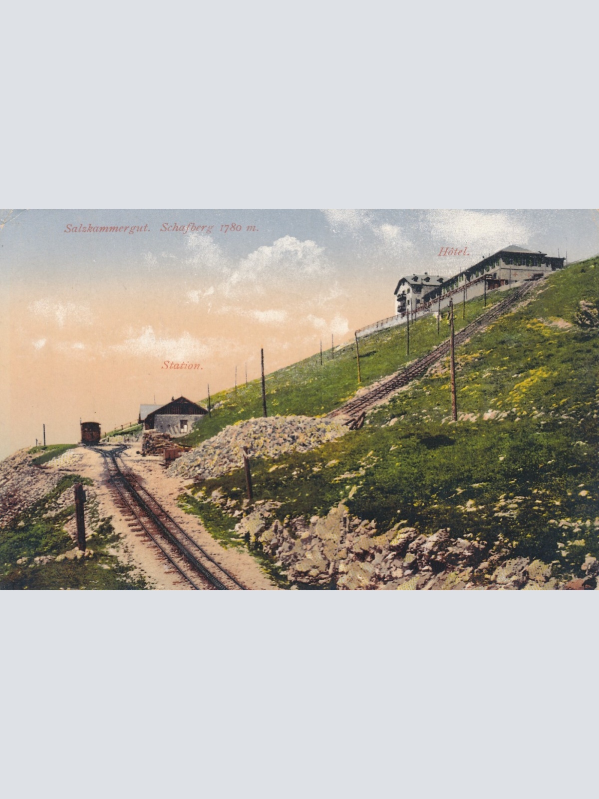 AK avom Schafberg mit Hotel Oberösterreich Ansichtskarte (9757)