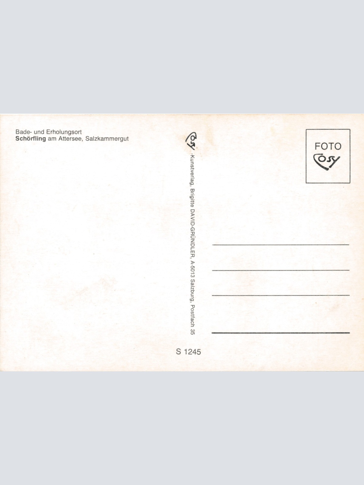 AK aus Schörfling am Attersee Oberösterreich Ansichtskarte (9806)