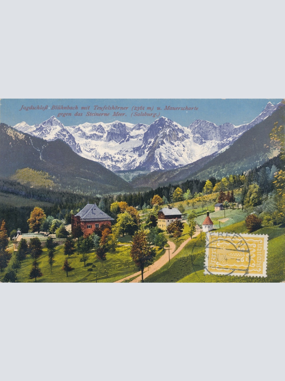 AK vom Jagtschloss Blühnbach Salzburg Ansichtskarte (9959)