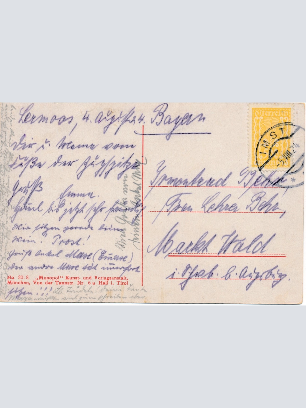 AK aus Lermoos Tirol Ansichtskarte (9907)