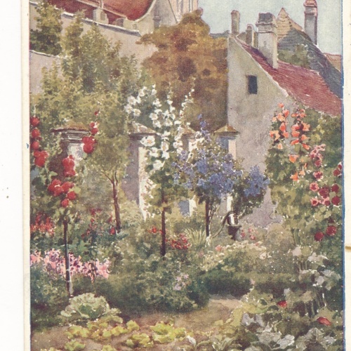 AK aus St. Pölten mit Garten der Franzisk. Niederösterreich Ansichtskarte (9884)