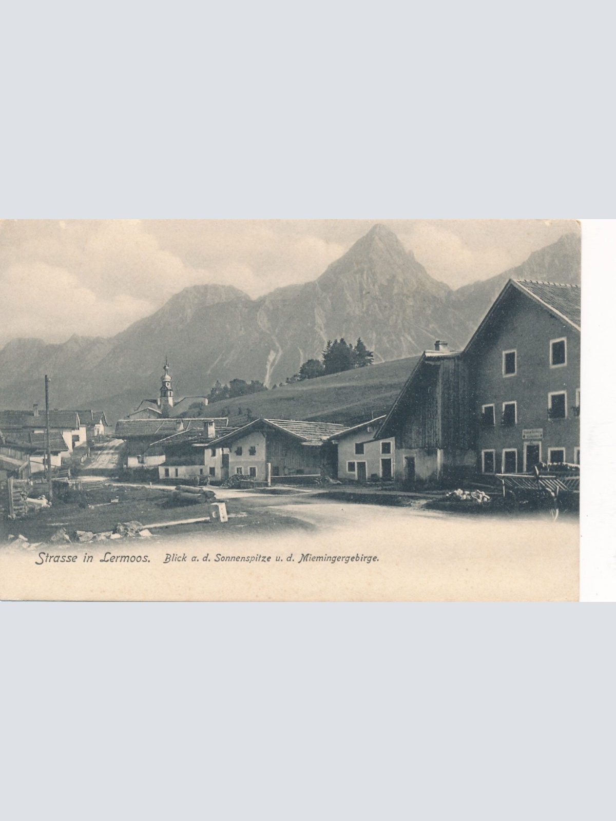 AK aus Lermoos Strassenansicht Tirol Ansichtskarte (9924)