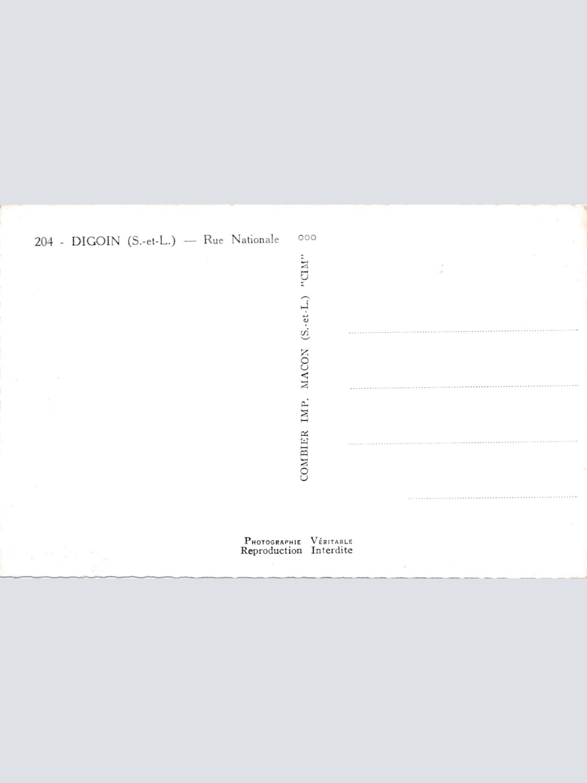 AK aus Digion Rue Nationale Frankreich Ansichtskarte (9587)