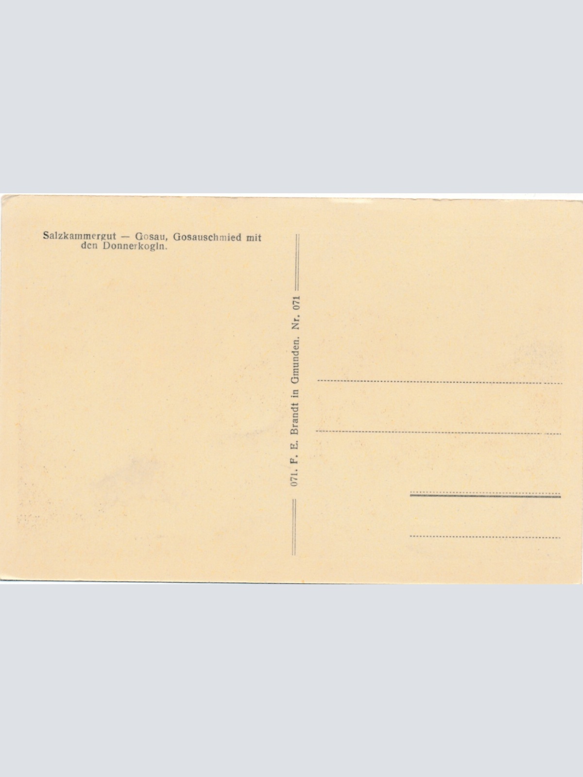 AK aus Gosau mit Donnerkogel Oberösterreich Ansichtskarte (9562)