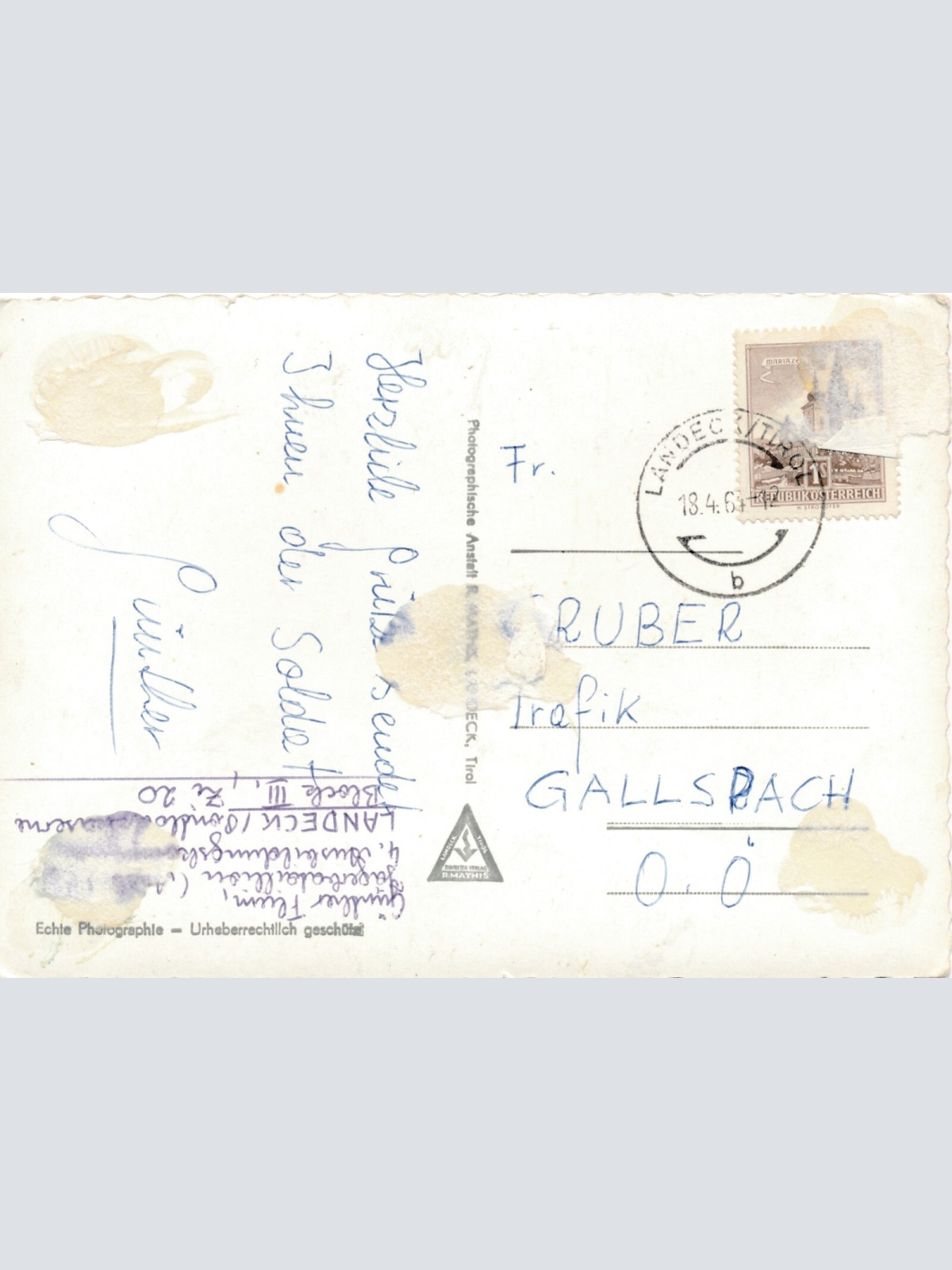 AK aus Landeck mit hohen Riffler Tirol Ansichtskarte (9570)