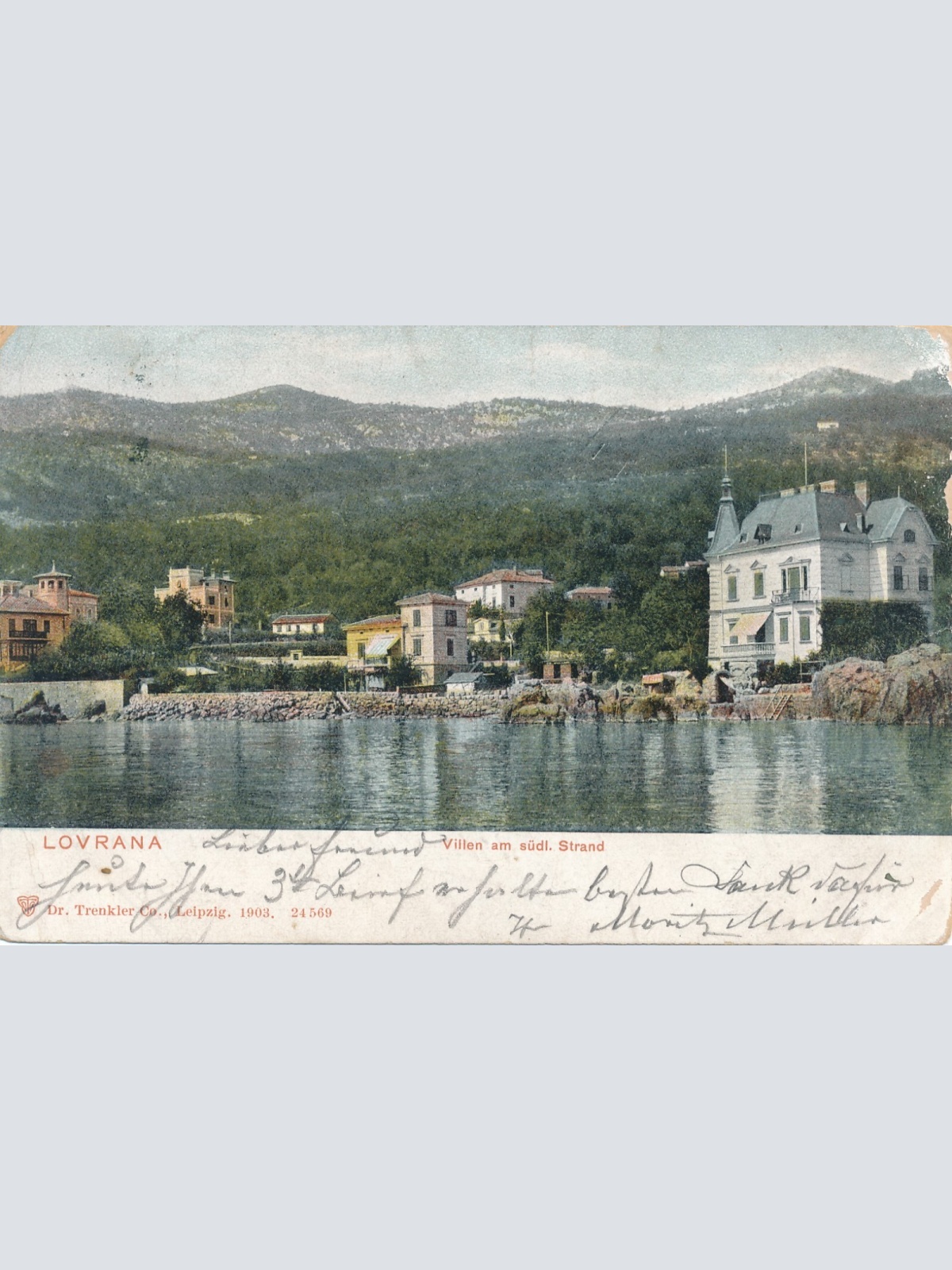 AK aus Lovrana Villen am Südl Strand Ansichtskarte (9671)