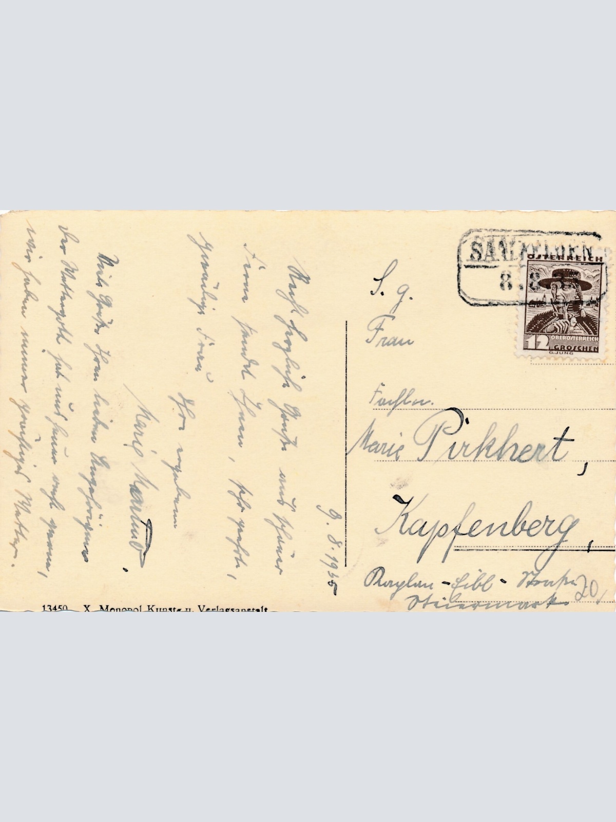 AK aus Saalfeden Salzburg Ansichtskarte (9693)