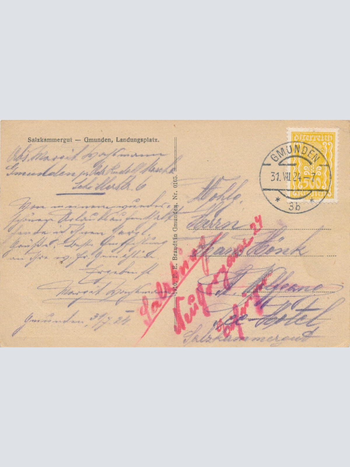 AK aus Gmunden Landungsplatz Oberösterreich Ansichtskarte (9616)