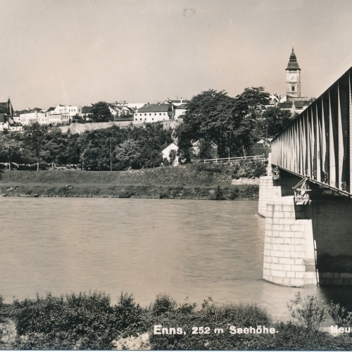 AK aus Enns mit Brücke Oberösterreich Ansichtskarte (10289)