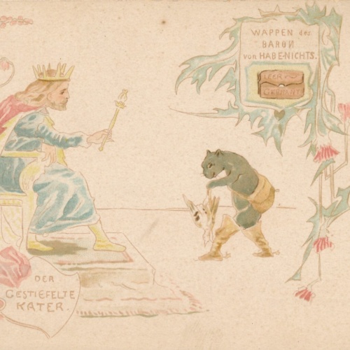 Motiv - Karte der Gestiefelte Karter mit König (10206)