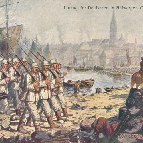 AK einzug der Deutschen in Antwerpen 9. Okt. 1914 (10219)