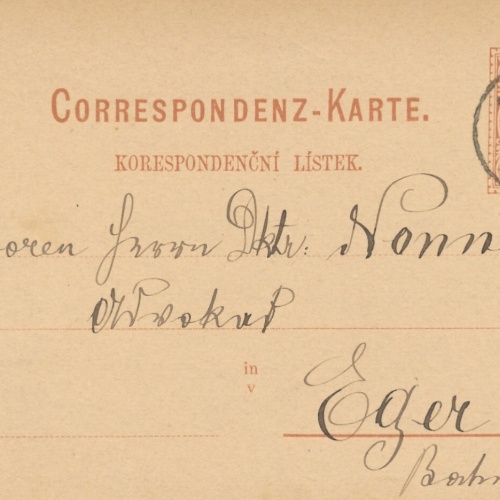 2 Kreuzer - Ganzsachen - Karte 1881 aus Marienbad (10182)