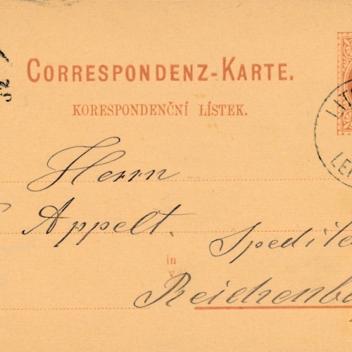 2 Kreuzer - Ganzsachen - Karte 1882 aus Litomysl - Leitomischl (10186)