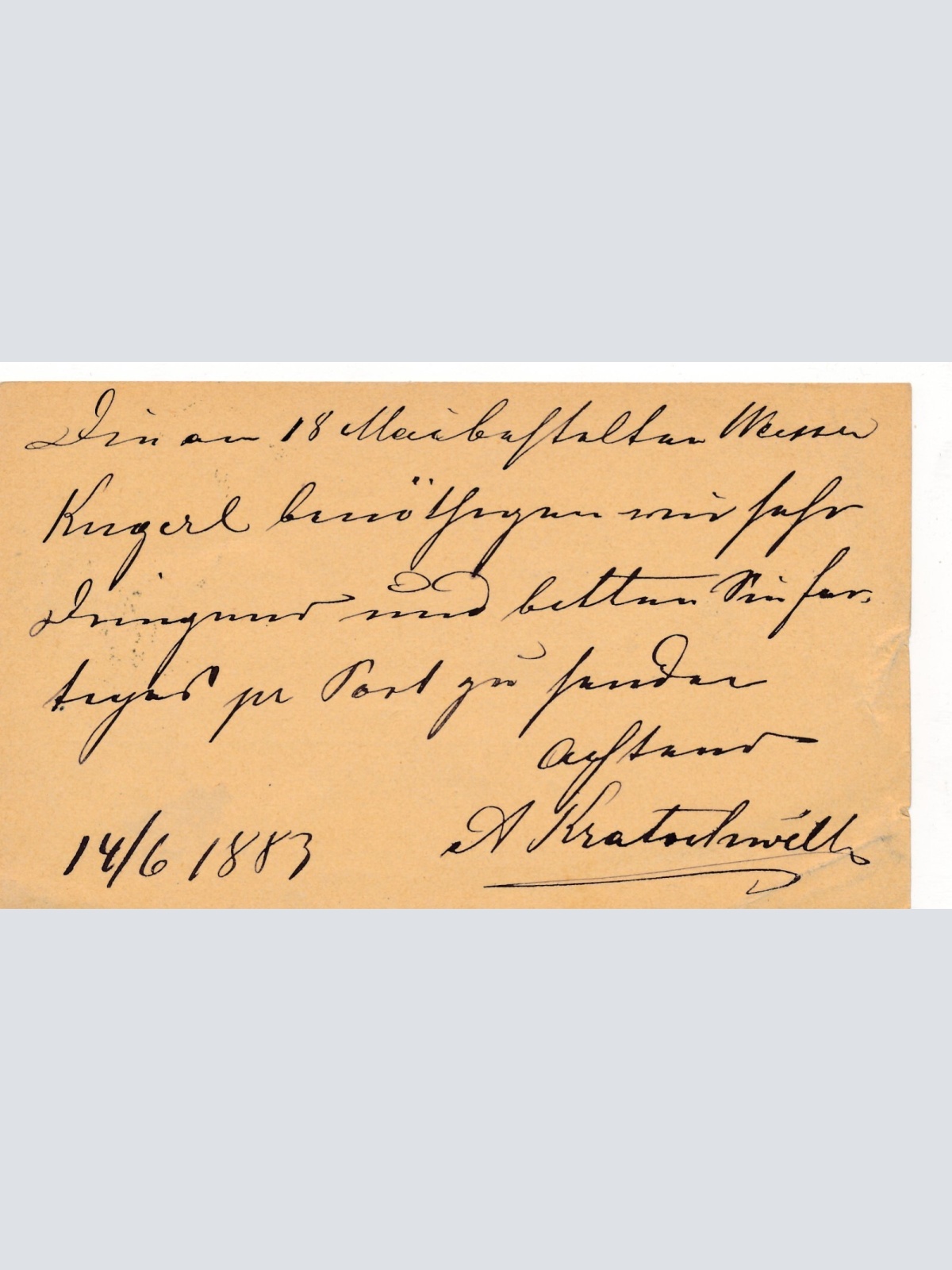 2 Kreuzer - Ganzsachen - Karte 1883 aus Wien (10191)