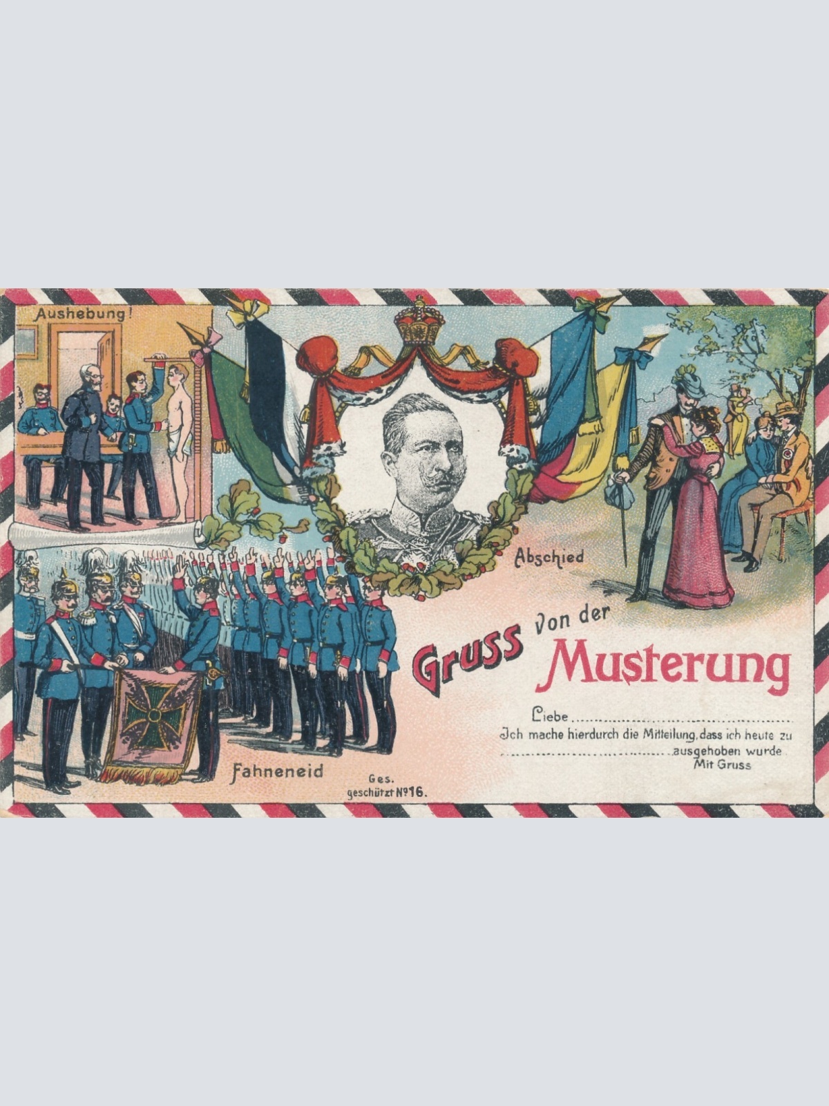 AK gruss von der Musterung (10235)