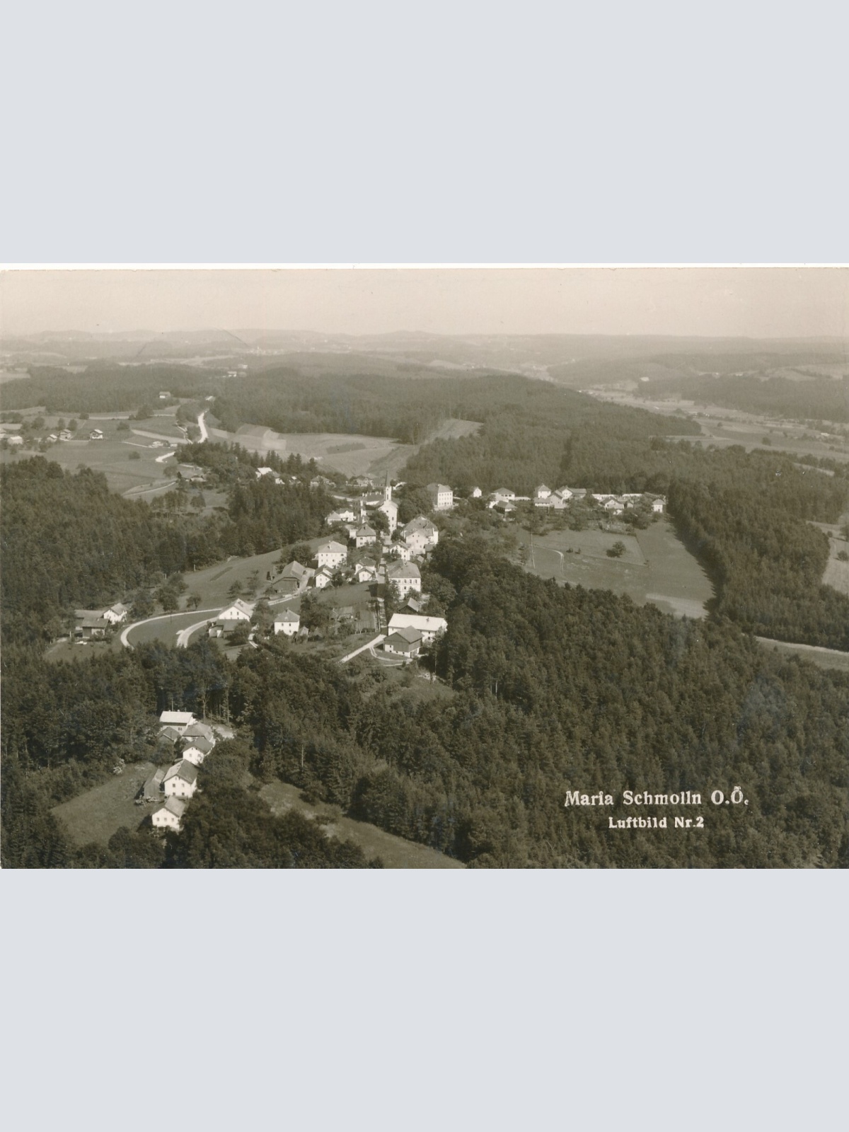 AK, Maria Schmolln, Luftbild Nr. 2, Oberösterreich (S2441)