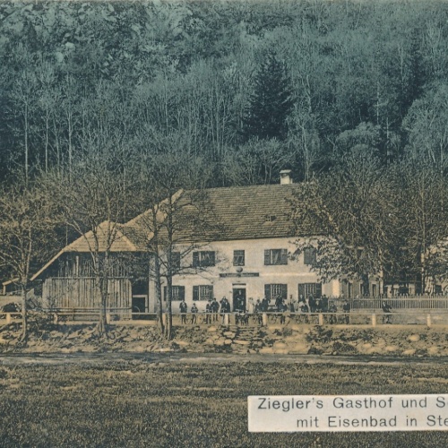 AK Zieglers Gasthof mit Eisenwand Oberösterreich Ansichtskarte (8846)