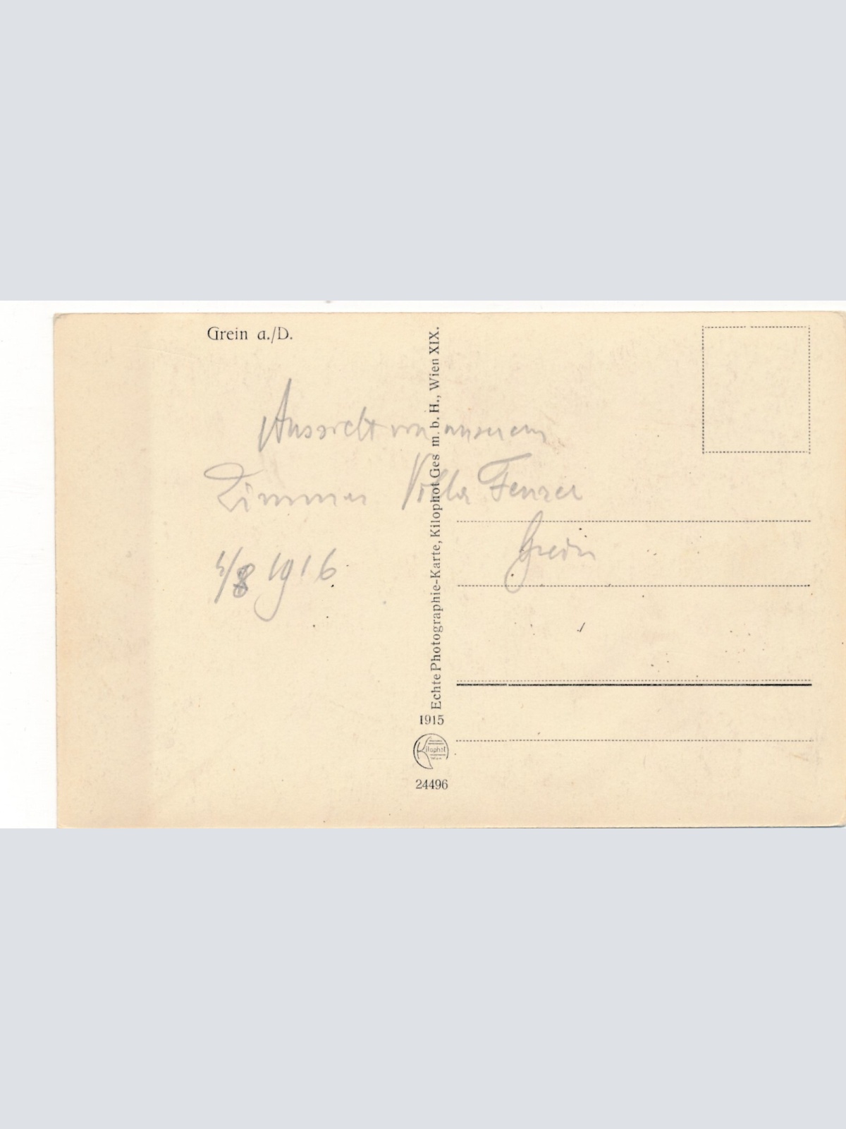 AK aus Grein a. Donau Oberösterreich (J101)