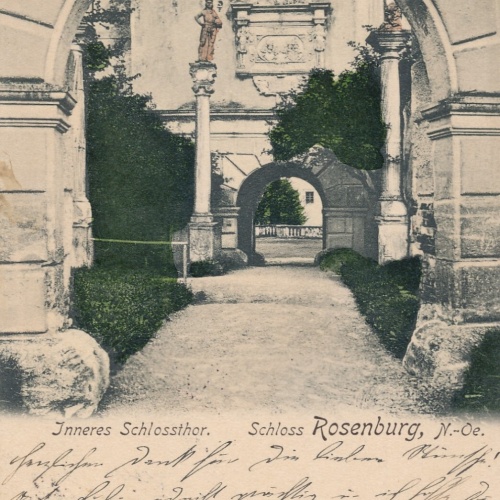 AK aus Rosenburg Inneres Schlossthor Niederösterreich Ansichtskarte (10323)