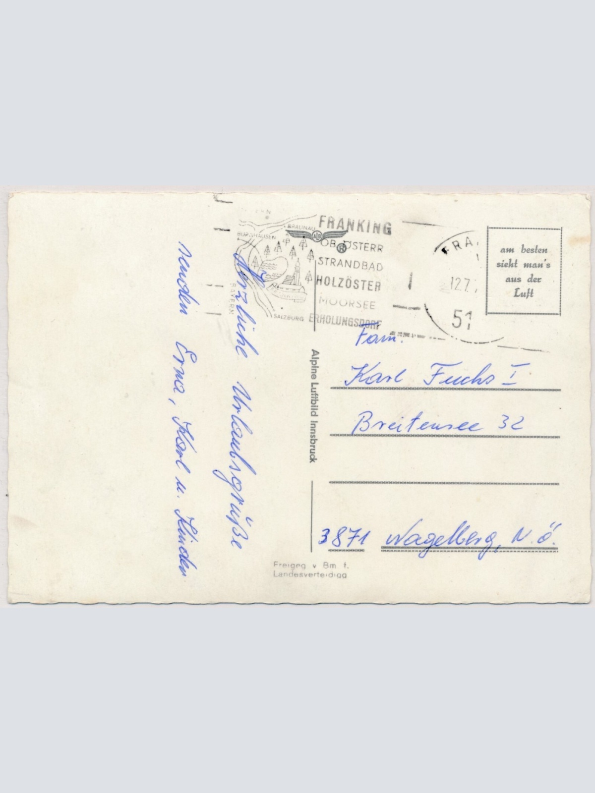 AK, Erholungsdorf Holzöster, Alpine Luftbild, Oberösterreich (S2420)