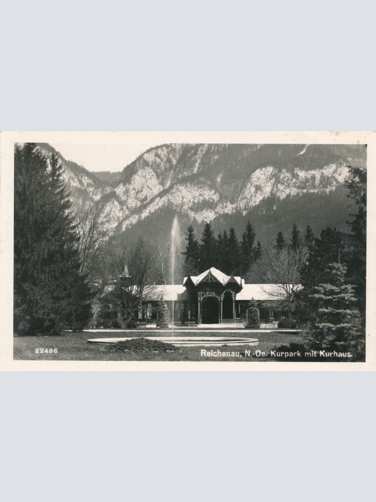 AK Reichenau Kurpark mit Kurhaus Niederösterreich Ansichtskarte (10342)